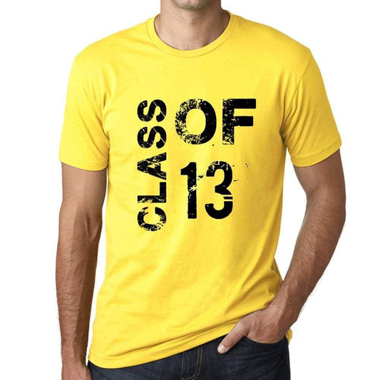 Class Of 13 Grunge Mens T-Shirt Yellow Birthday Gift 00484 - Yellow / Xs - Casual