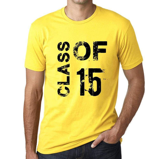 Class Of 15 Grunge Mens T-Shirt Yellow Birthday Gift 00484 - Yellow / Xs - Casual