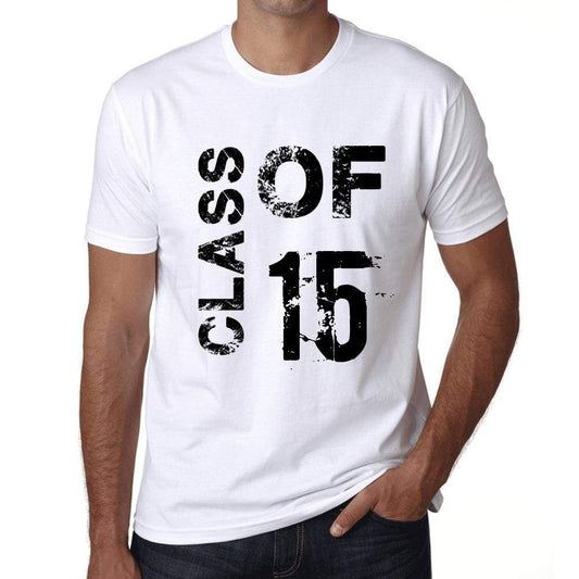 Class Of 15 Mens T-Shirt White Birthday Gift 00437 - White / Xs - Casual