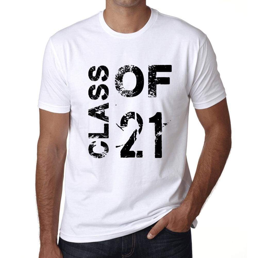 Class Of 21 Mens T-Shirt White Birthday Gift 00437 - White / Xs - Casual