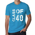Class of 40 Grunge Men's T-shirt Blue Birthday Gift 00483