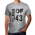 Class of 43 Grunge Men's T-shirt Grey Birthday Gift 00482