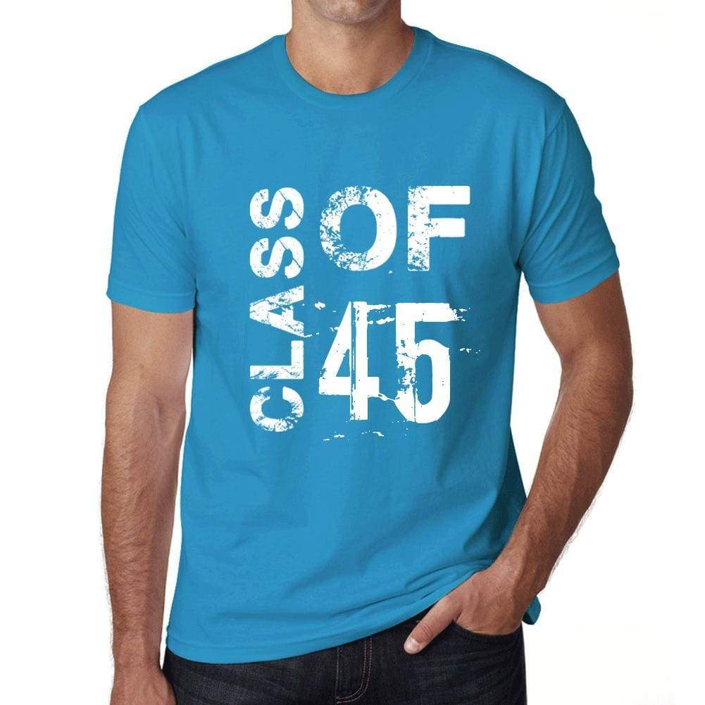 Class Of 45 Grunge Mens T-Shirt Blue Birthday Gift 00483 - Blue / Xs - Casual