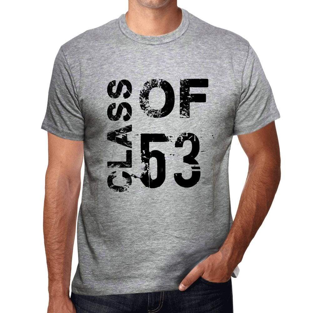 Class Of 53 Grunge Mens T-Shirt Grey Birthday Gift 00482 - Grey / S - Casual