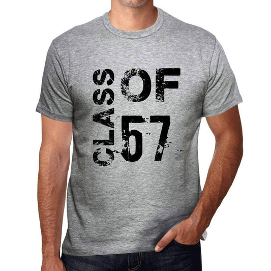 Class of 57 Grunge <span>Men's</span> T-shirt Grey Birthday Gift 00482 - ULTRABASIC