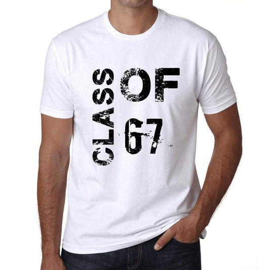 Class Of 67 Mens T-Shirt White Birthday Gift 00437 - White / Xs - Casual