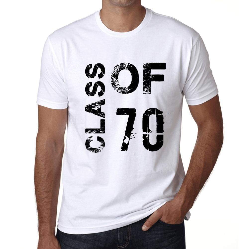 Class Of 70 Mens T-Shirt White Birthday Gift 00437 - White / Xs - Casual