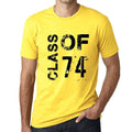 Class of 74 Grunge Men's T-shirt Lemon Birthday Gift 00484
