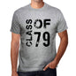 Class Of 79 Grunge Mens T-Shirt Grey Birthday Gift 00482 - Grey / S - Casual