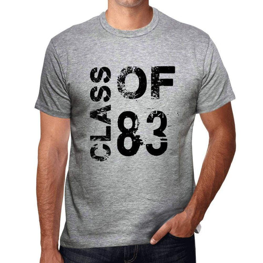 Class Of 83 Grunge Mens T-Shirt Grey Birthday Gift 00482 - Grey / S - Casual