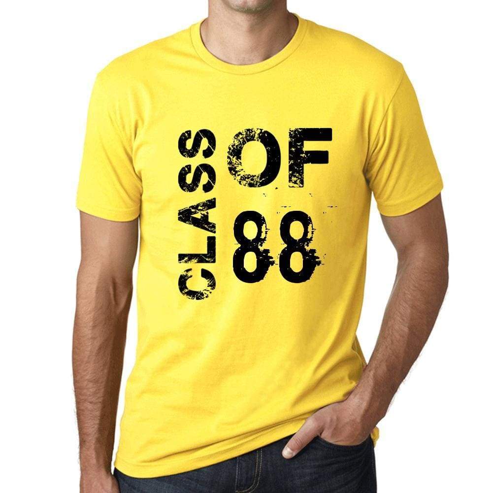 Class Of 88 Grunge Mens T-Shirt Yellow Birthday Gift 00484 - Yellow / Xs - Casual