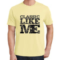 CLASSIC Like me, Pale Yellow, Men's Short Sleeve Round Neck T-shirt 00294