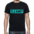 Cleaner t shirt, mens t-shirt, occupation, S Size, Black, Cotton