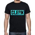 Clerk t shirt, mens t-shirt, occupation, S Size, Black, Cotton