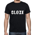 cloze Men's Short Sleeve Round Neck T-shirt , 5 letters Black , word 00006