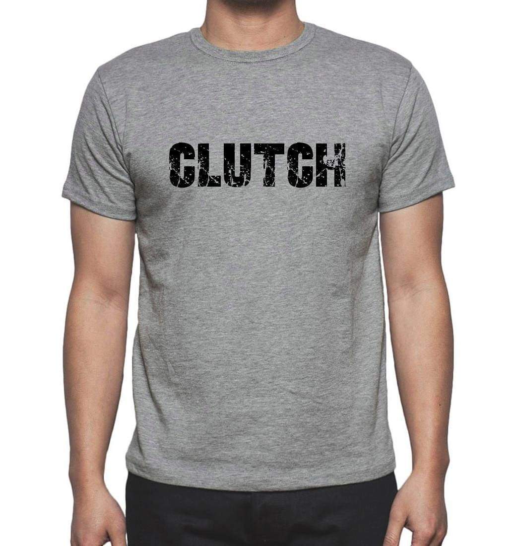 Clutch Grey Mens Short Sleeve Round Neck T-Shirt 00018 - Grey / S - Casual