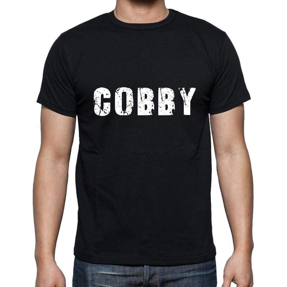 Cobby Mens Short Sleeve Round Neck T-Shirt 5 Letters Black Word 00006 - Casual