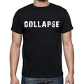 collapse Men's Short Sleeve Round Neck T-shirt , Black T-shirt EN