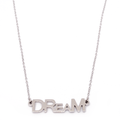 Collier chaîne couleur argent pendentif dream