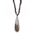 Collier sautoir chaînes multicolores pendentif pierre fantaisie