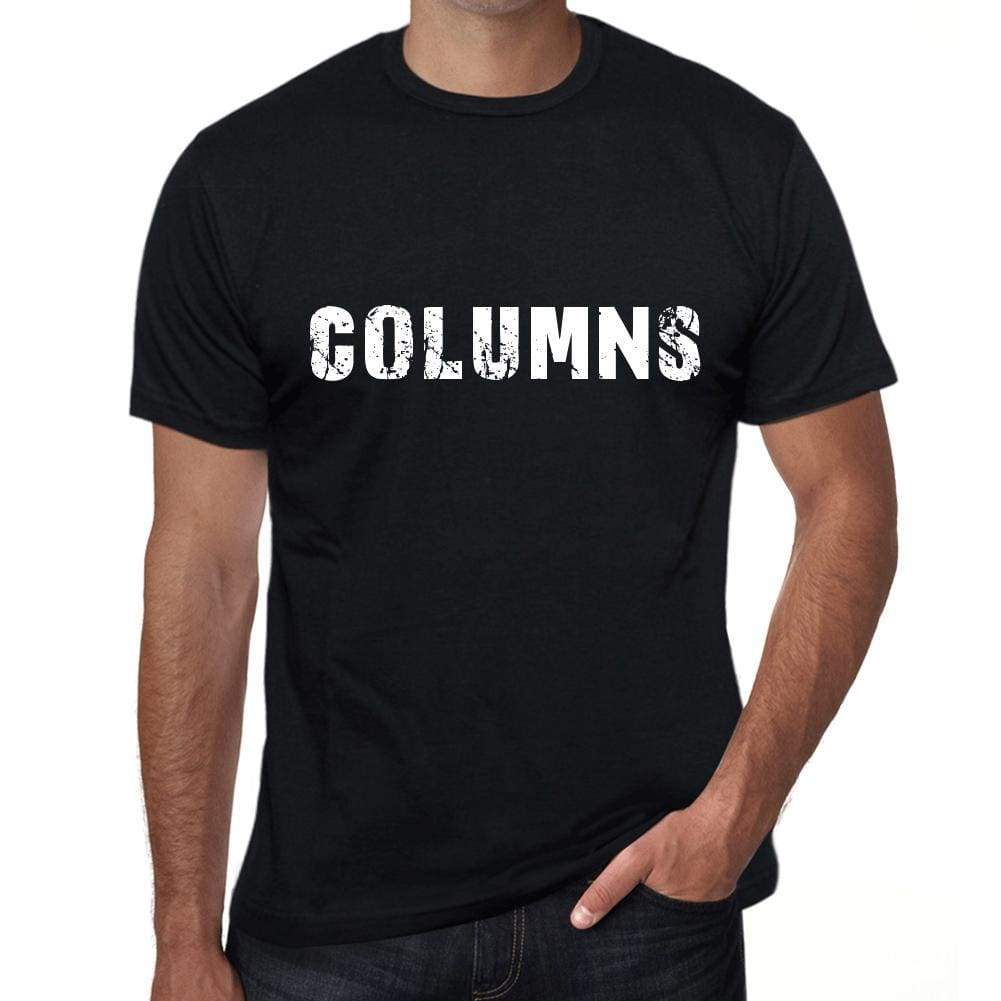 Columns Mens Vintage T Shirt Black Birthday Gift 00555 - Black / Xs - Casual