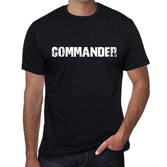 Commander Mens Retro T Shirt Black Birthday Gift 00546 - Black / Xs - Casual