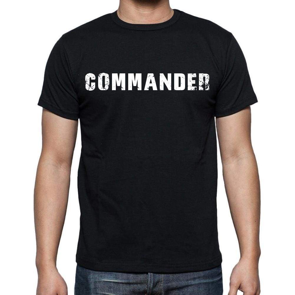 Commander Mens Short Sleeve Round Neck T-Shirt Black T-Shirt En