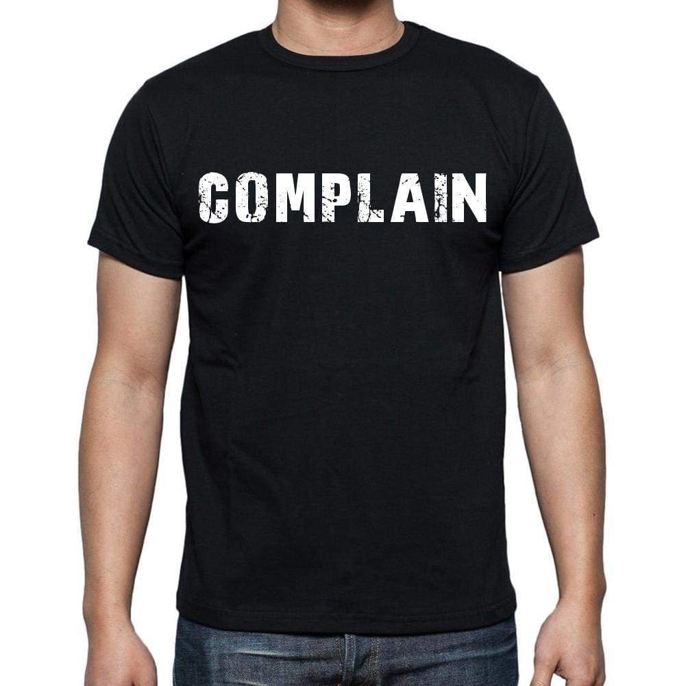 Complain Mens Short Sleeve Round Neck T-Shirt Black T-Shirt En