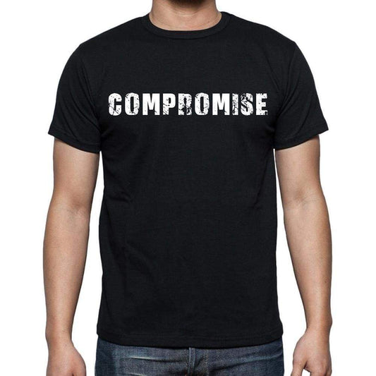 Compromise White Letters Mens Short Sleeve Round Neck T-Shirt 00007