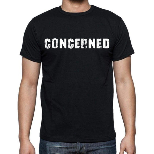 Concerned White Letters Mens Short Sleeve Round Neck T-Shirt 00007