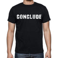 conclude , white letters, Men's Short Sleeve Round Neck T-shirt 00007