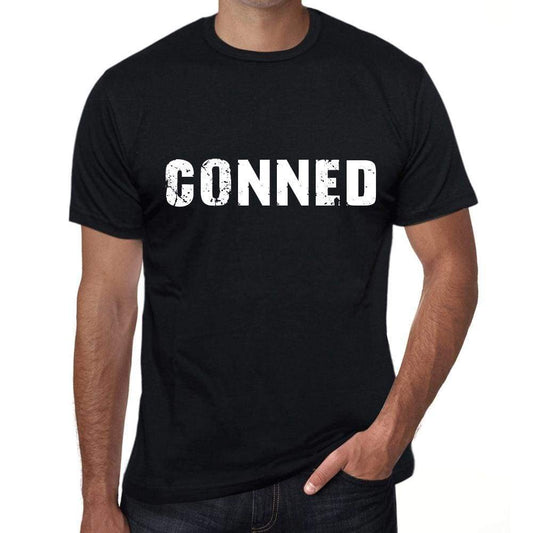 Conned Mens Vintage T Shirt Black Birthday Gift 00554 - Black / Xs - Casual