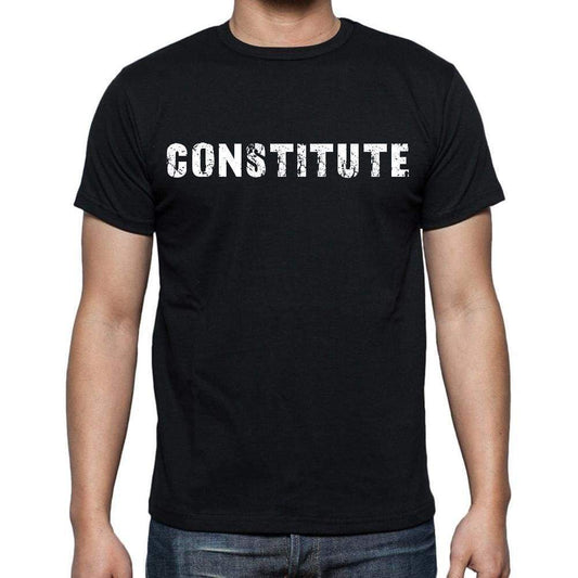 Constitute Mens Short Sleeve Round Neck T-Shirt Black T-Shirt En