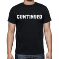 continued Men's Short Sleeve Round Neck T-shirt , Black T-shirt EN