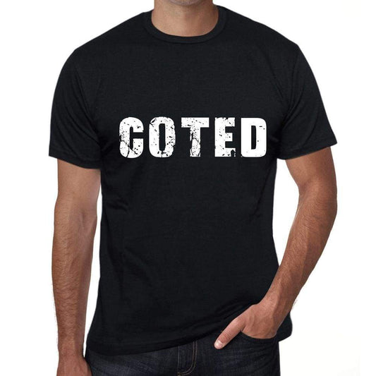 Coted Mens Retro T Shirt Black Birthday Gift 00553 - Black / Xs - Casual