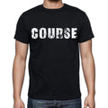 course , white letters, Men's Short Sleeve Round Neck T-shirt 00007