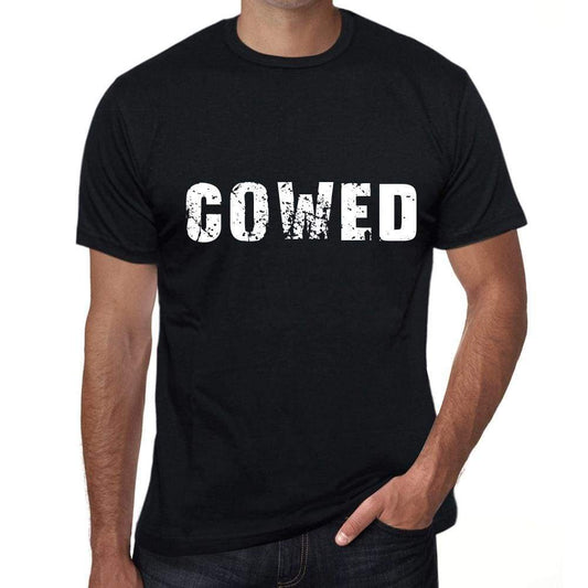 Cowed Mens Retro T Shirt Black Birthday Gift 00553 - Black / Xs - Casual