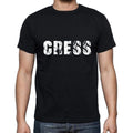 cress Men's Short Sleeve Round Neck T-shirt , 5 letters Black , word 00006