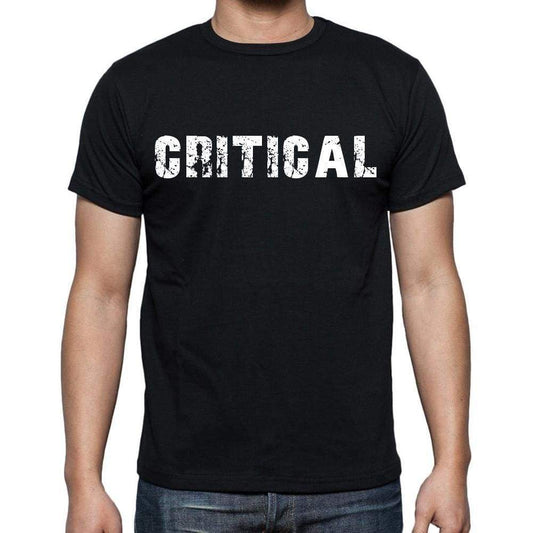 Critical White Letters Mens Short Sleeve Round Neck T-Shirt 00007