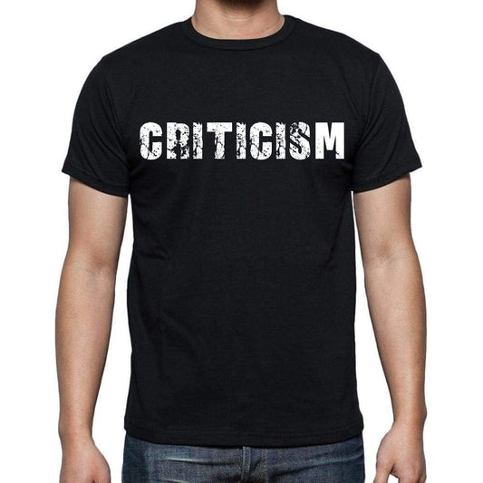 Criticism White Letters Mens Short Sleeve Round Neck T-Shirt 00007