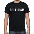 criticism , white letters, Men's Short Sleeve Round Neck T-shirt 00007