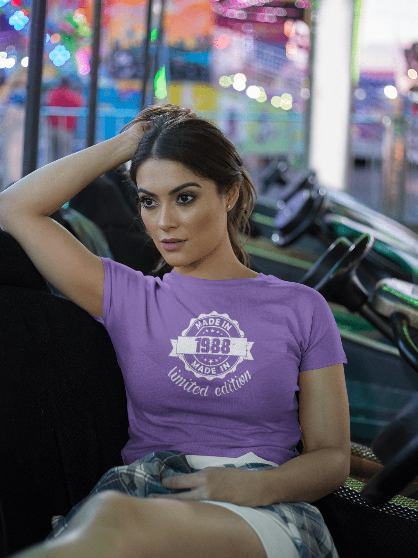Made in 1988 Limited Edition Women's T-shirt Purple Birthday Gift 00428