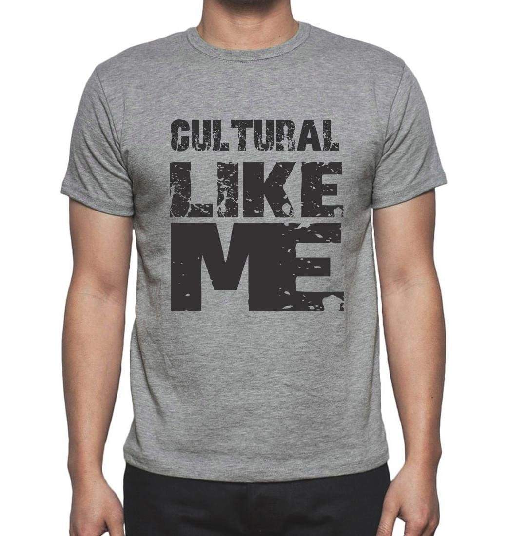Cultural Like Me Grey Mens Short Sleeve Round Neck T-Shirt 00066 - Grey / S - Casual