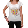 Cupcake Birthday Balloons, Women's Short Sleeve Scoop Neck Tee 00152