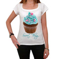 Cupcake Blue Pink Chocolate Women's T-shirt, Gift T shirt, Women's tee 00167