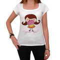 Cupcake Girl, Women's Short Sleeve Scoop Neck Tee 00152