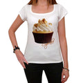 Cupcake Orange Chocolat, T-shirt à manches courtes et col rond pour femme 00152