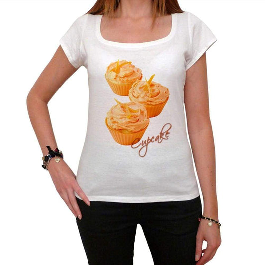 Cupcake Orange Cream Womens Short Sleeve Scoop Neck Tee 00152