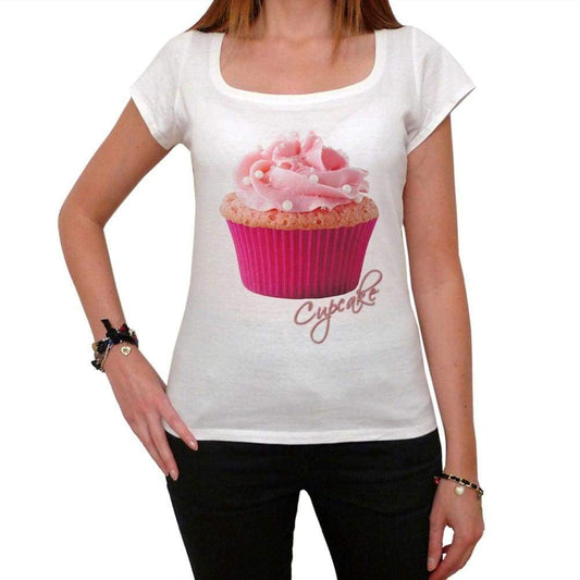 Cupcake Pink Champagne Womens Short Sleeve Scoop Neck Tee 00152