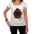 Cupcake pink cherry brown chocolate, Women's Short Sleeve Scoop Neck Tee 00152